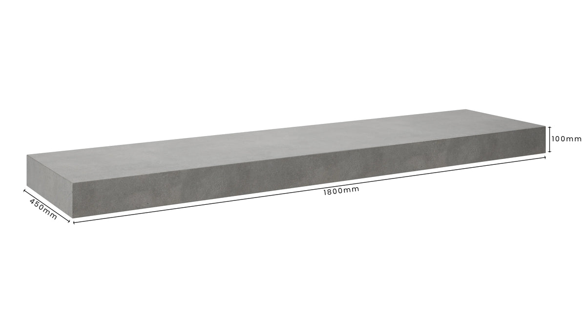 Concrete Bathroom Vanity Top 1800mm x 450mm x 100mm | Mitchell Bink Concrete Design