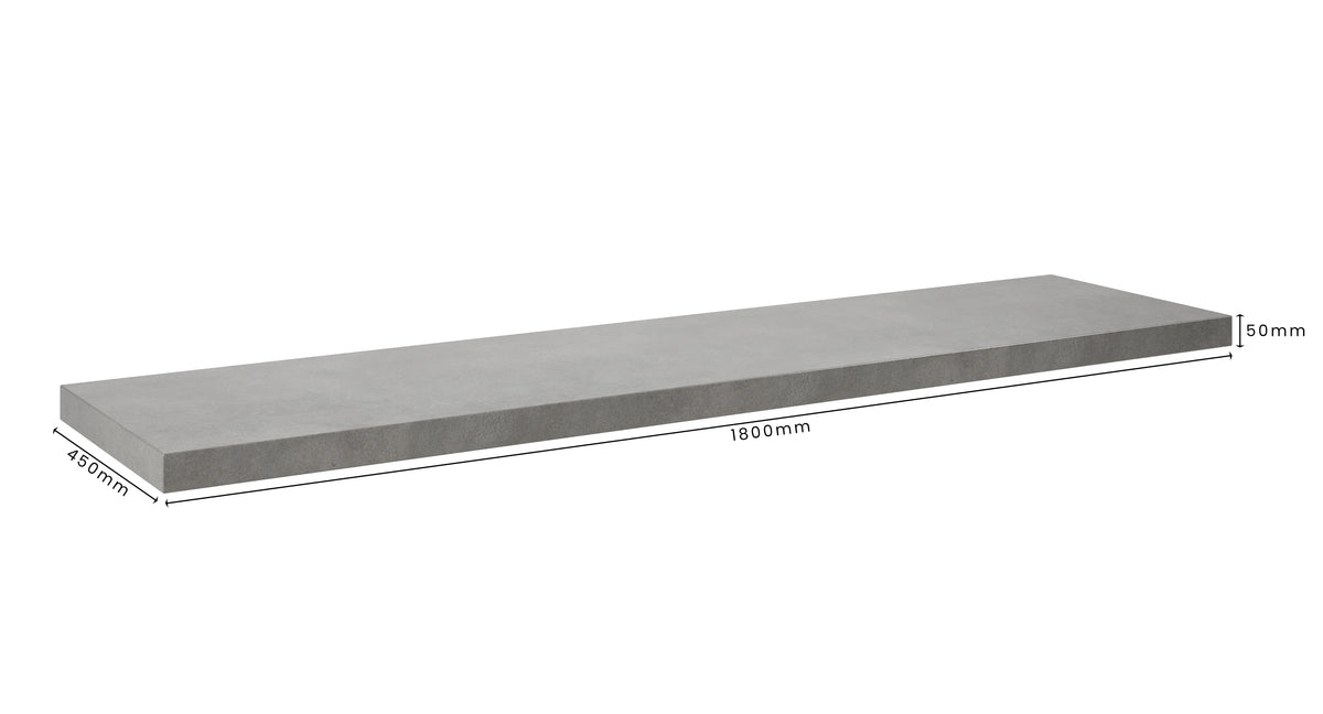 Concrete Bathroom Vanity Top 1800mm x 450mm x 50mm | Mitchell Bink Concrete Design