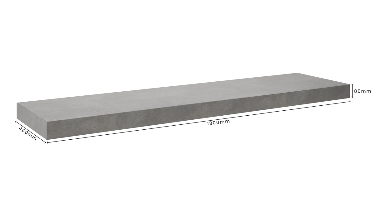 Concrete Bathroom Vanity Top 1800mm x 460mm x 80mm | Mitchell Bink Concrete Design