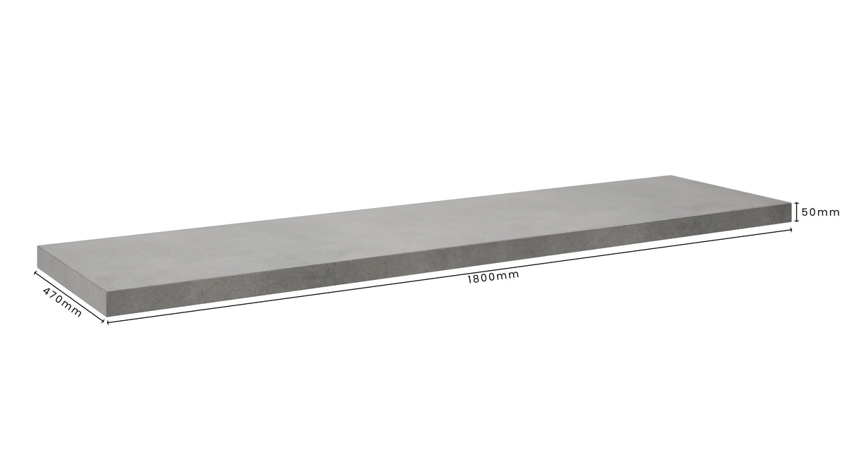 Concrete Bathroom Vanity Top 1800mm x 470mm x 50mm | Mitchell Bink Concrete Design