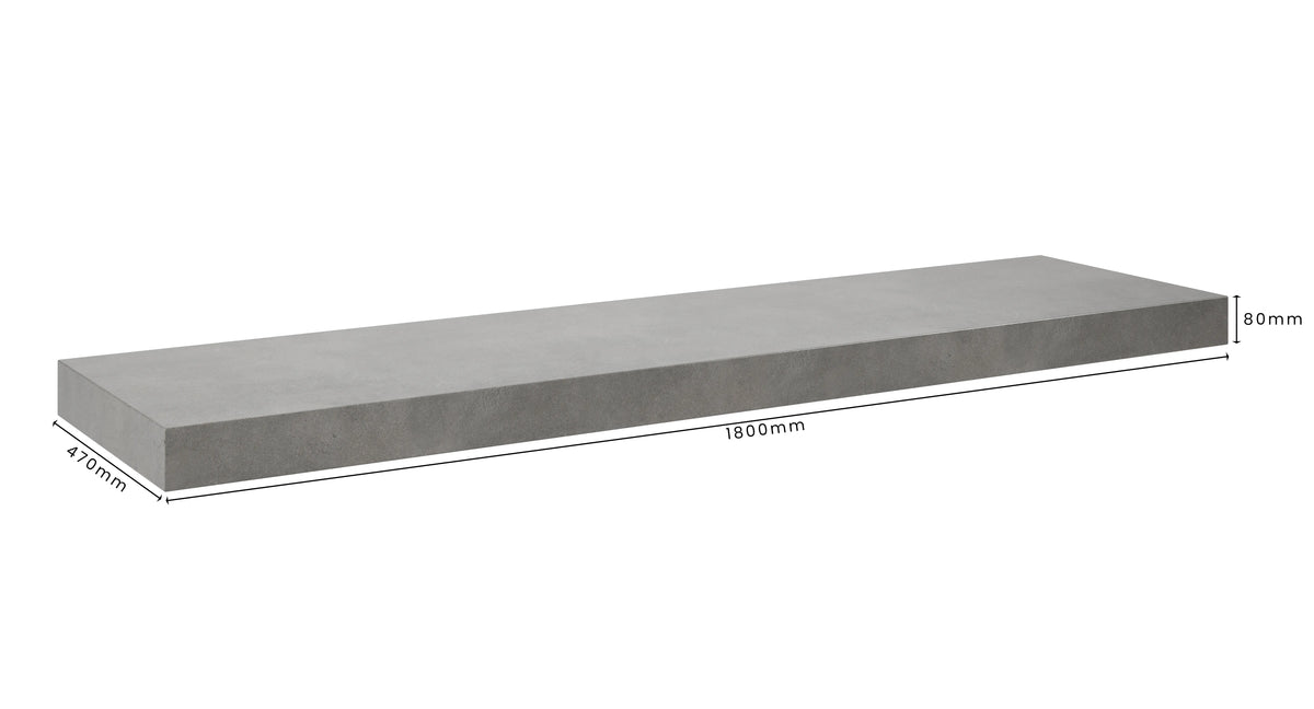 Concrete Bathroom Vanity Top 1800mm x 470mm x 80mm | Mitchell Bink Concrete Design