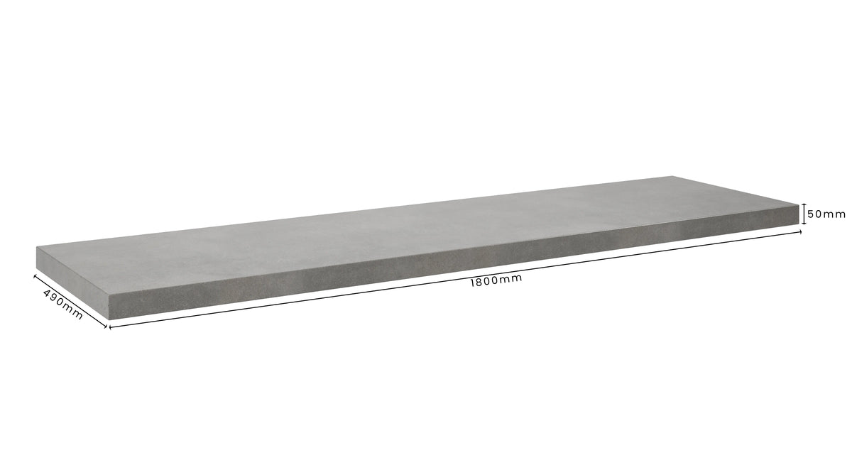Concrete Bathroom Vanity Top 1800mm x 490mm x 50mm | Mitchell Bink Concrete Design