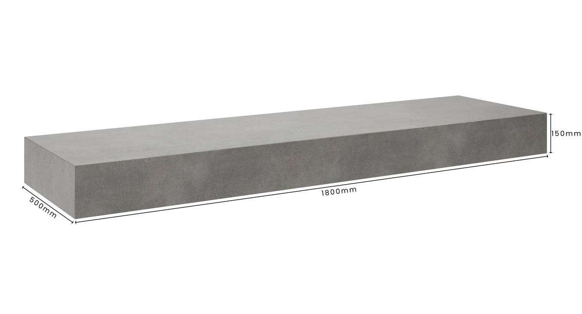 Concrete Bathroom Vanity Top 1800mm x 500mm x 150mm | Mitchell Bink Concrete Design