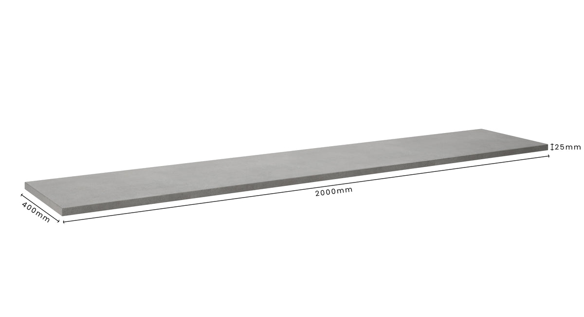 Concrete Bathroom Vanity Top 2000mm x 400mm x 25mm | Mitchell Bink Concrete Design