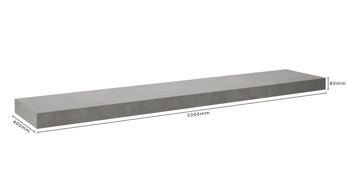 Concrete Bathroom Vanity Top 2000mm x 400mm x 80mm | Mitchell Bink Concrete Design