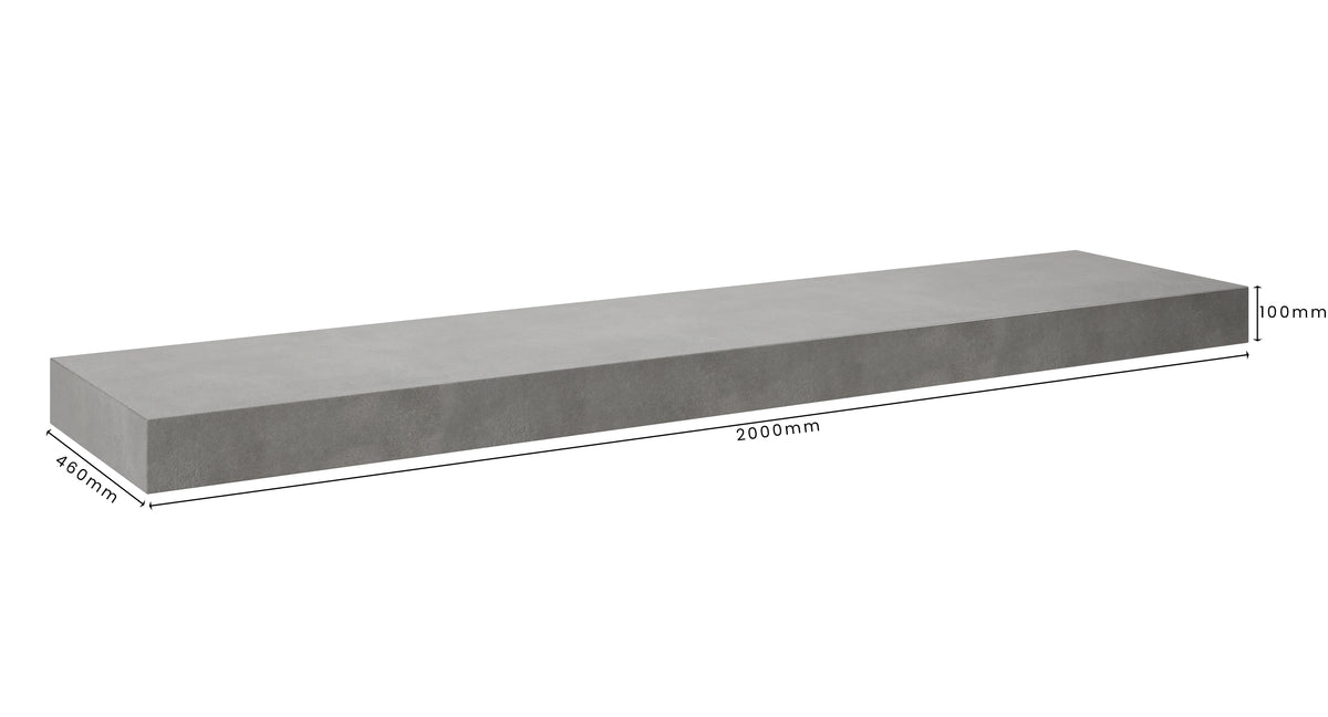 Concrete Bathroom Vanity Top 2000mm x 460mm x 100mm | Mitchell Bink Concrete Design