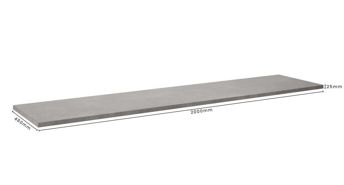 Concrete Bathroom Vanity Top 2000mm x 460mm x 25mm | Mitchell Bink Concrete Design