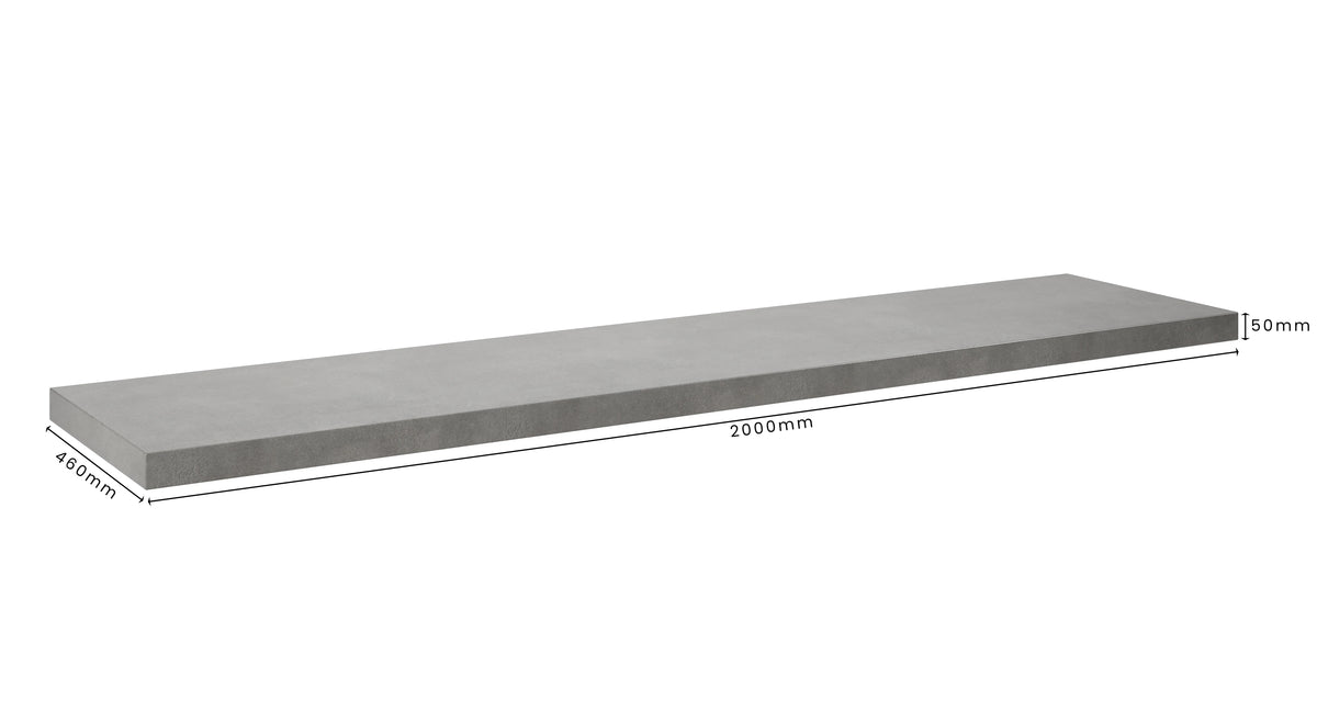 Concrete Bathroom Vanity Top 2000mm x 460mm x 50mm | Mitchell Bink Concrete Design