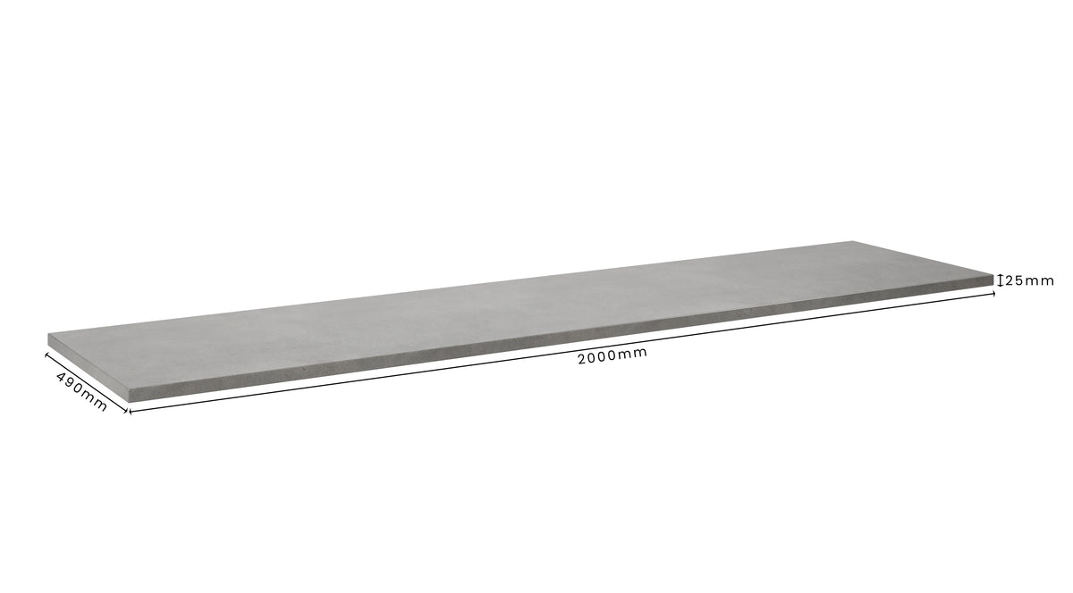 Concrete Bathroom Vanity Top 2000mm x 490mm x 25mm | Mitchell Bink Concrete Design