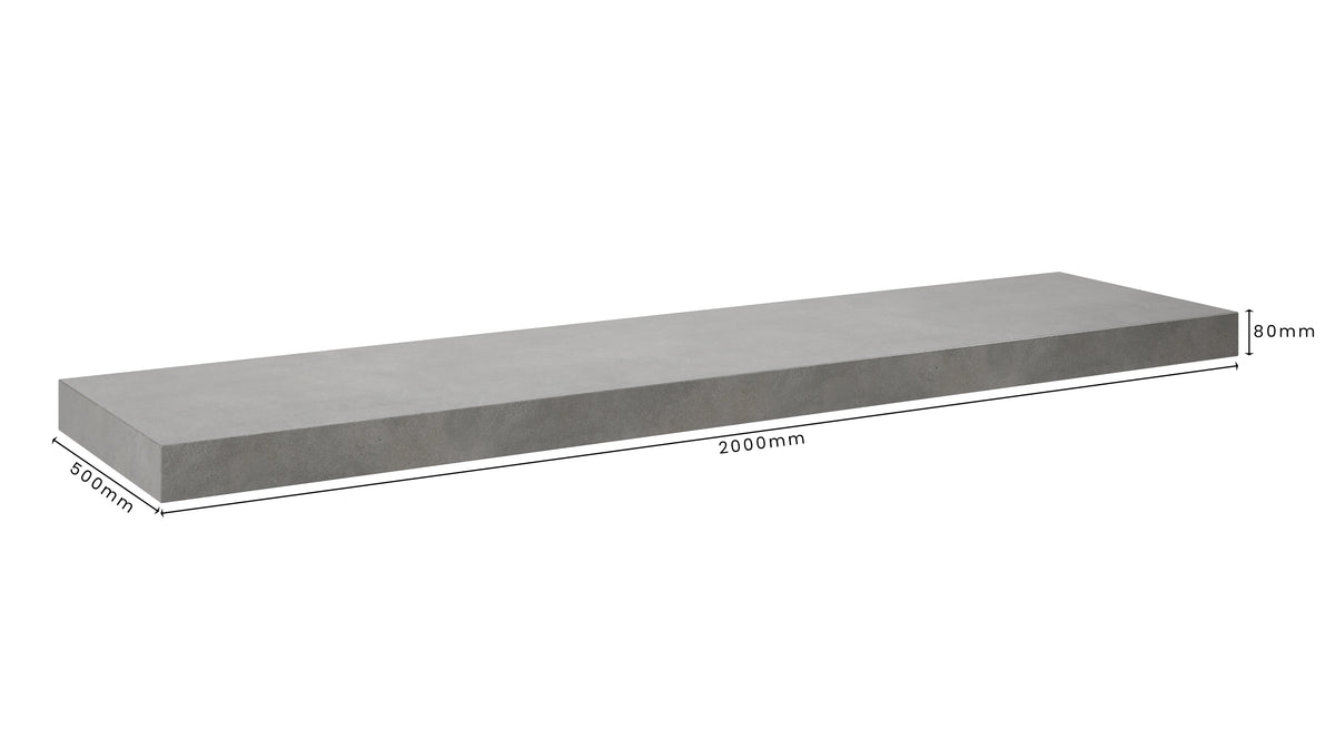 Concrete Bathroom Vanity Top 2000mm x 500mm x 80mm | Mitchell Bink Concrete Design
