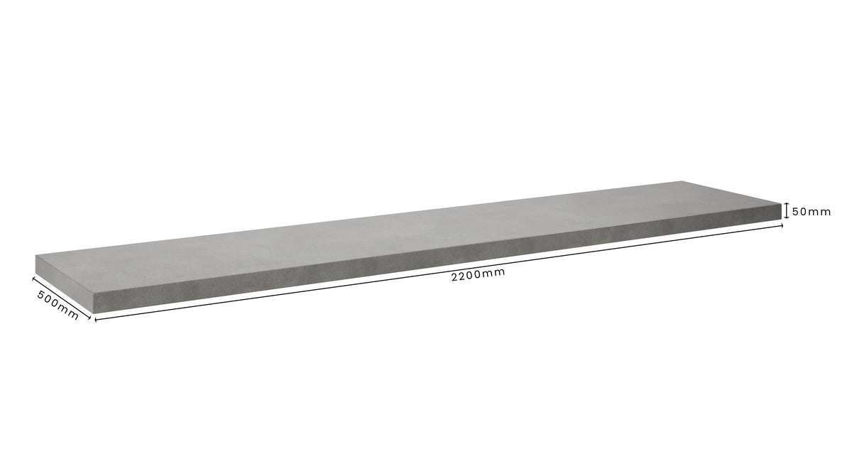 Concrete Bathroom Vanity Top 2200mm x 500mm x 50mm | Mitchell Bink Concrete Design