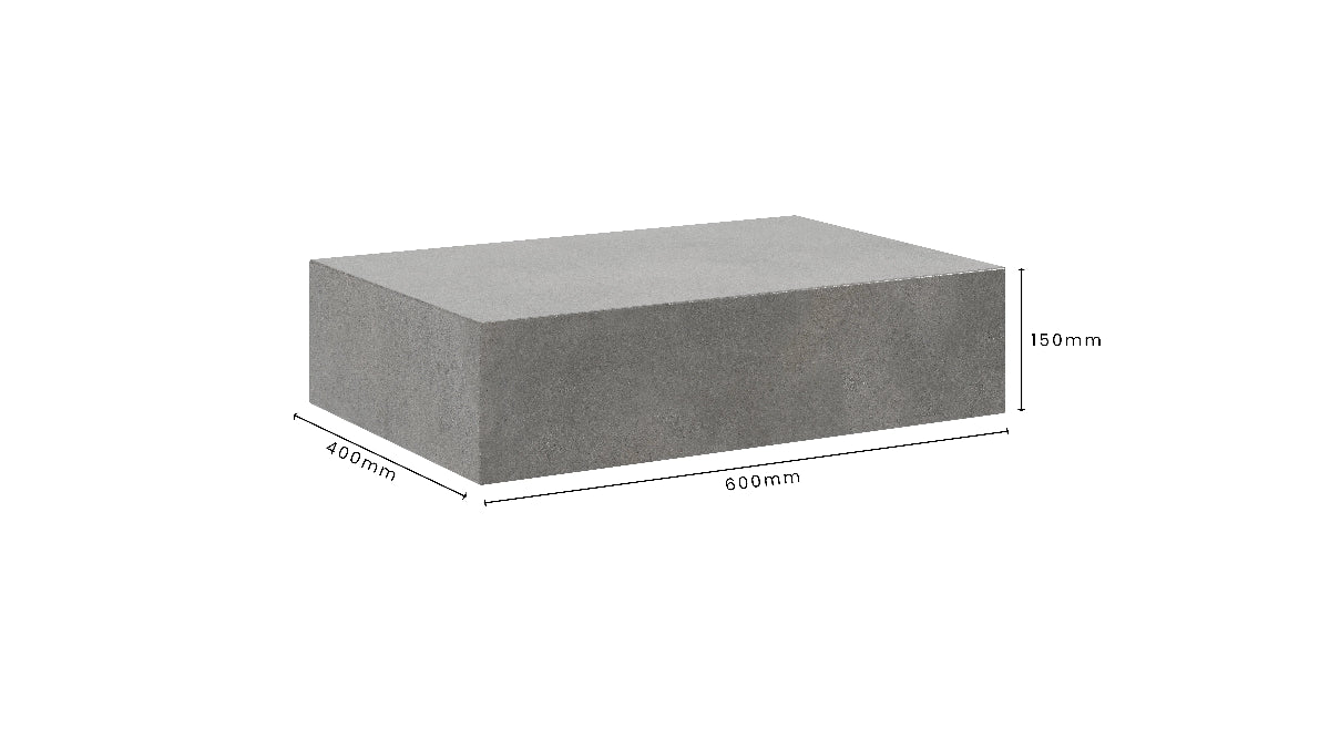 Concrete Bathroom Vanity Top 600mm x 400mm x 150mm | Mitchell Bink Concrete Design