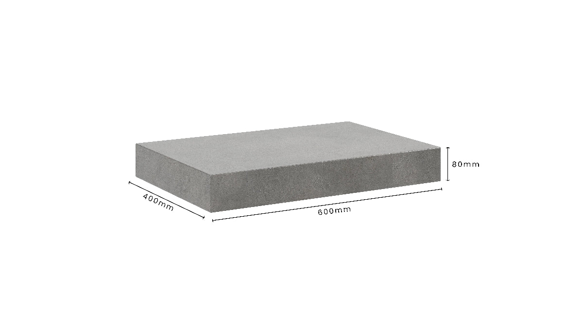 Concrete Bathroom Vanity Top 600mm x 400mm x 80mm | Mitchell Bink Concrete Design