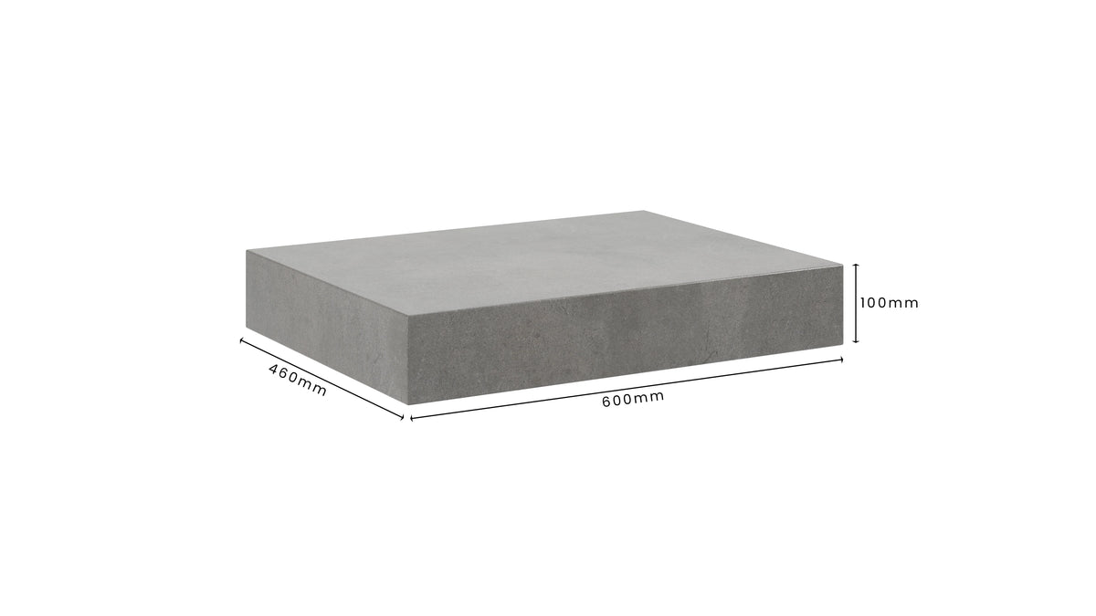 Concrete Bathroom Vanity Top 600mm x 460mm x 100mm | Mitchell Bink Concrete Design