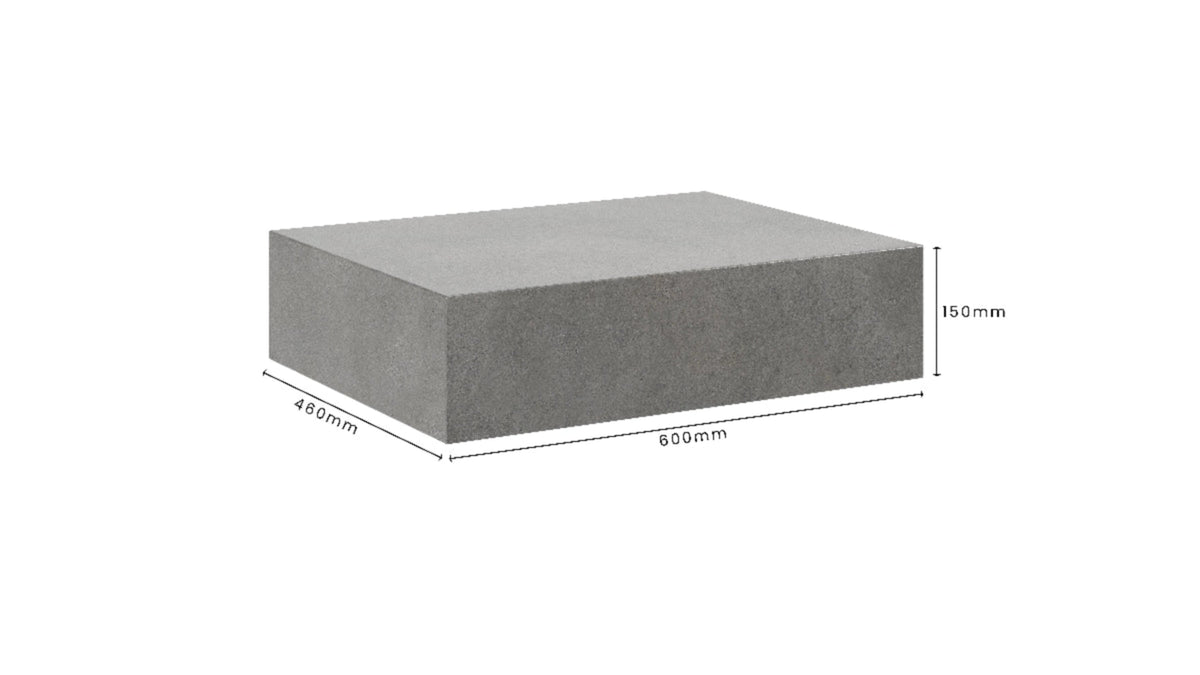 Concrete Bathroom Vanity Top 600mm x 460mm x 150mm | Mitchell Bink Concrete Design
