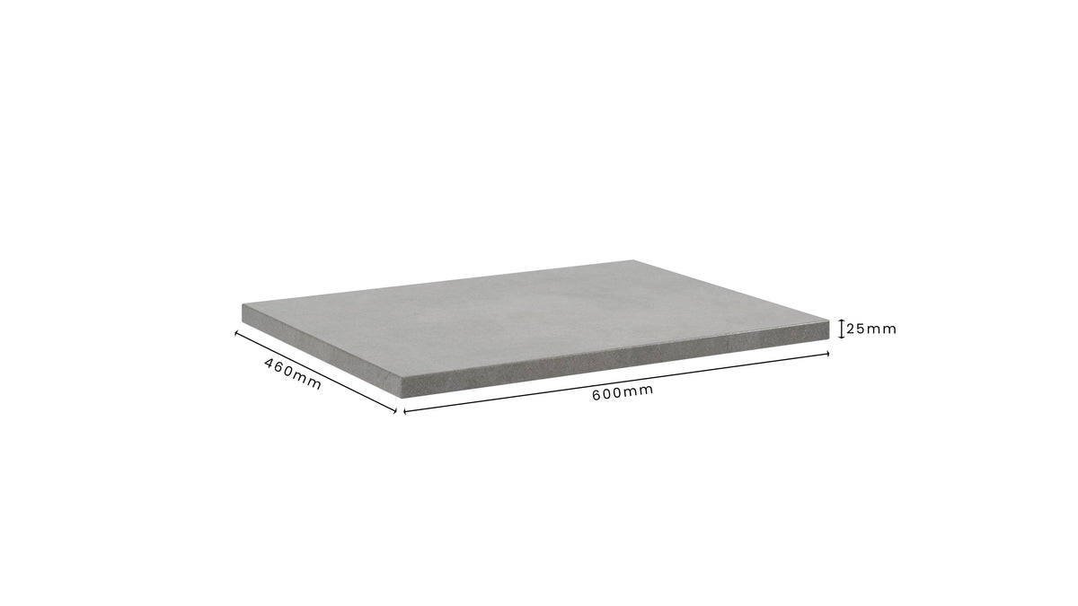 Concrete Bathroom Vanity Top 600mm x 460mm x 25mm | Mitchell Bink Concrete Design