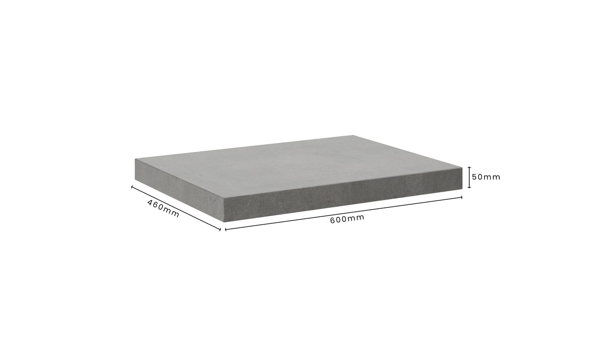 Concrete Bathroom Vanity Top 600mm x 460mm x 50mm | Mitchell Bink Concrete Design