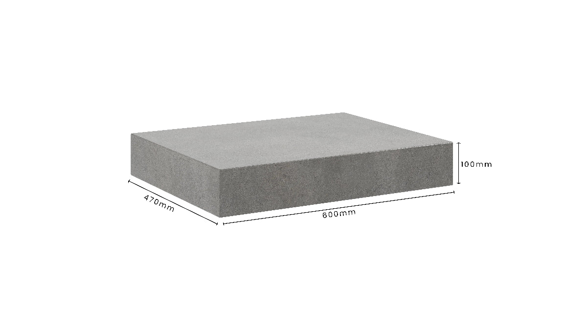 Concrete Bathroom Vanity Top 600mm x 470mm x 100mm | Mitchell Bink Concrete Design