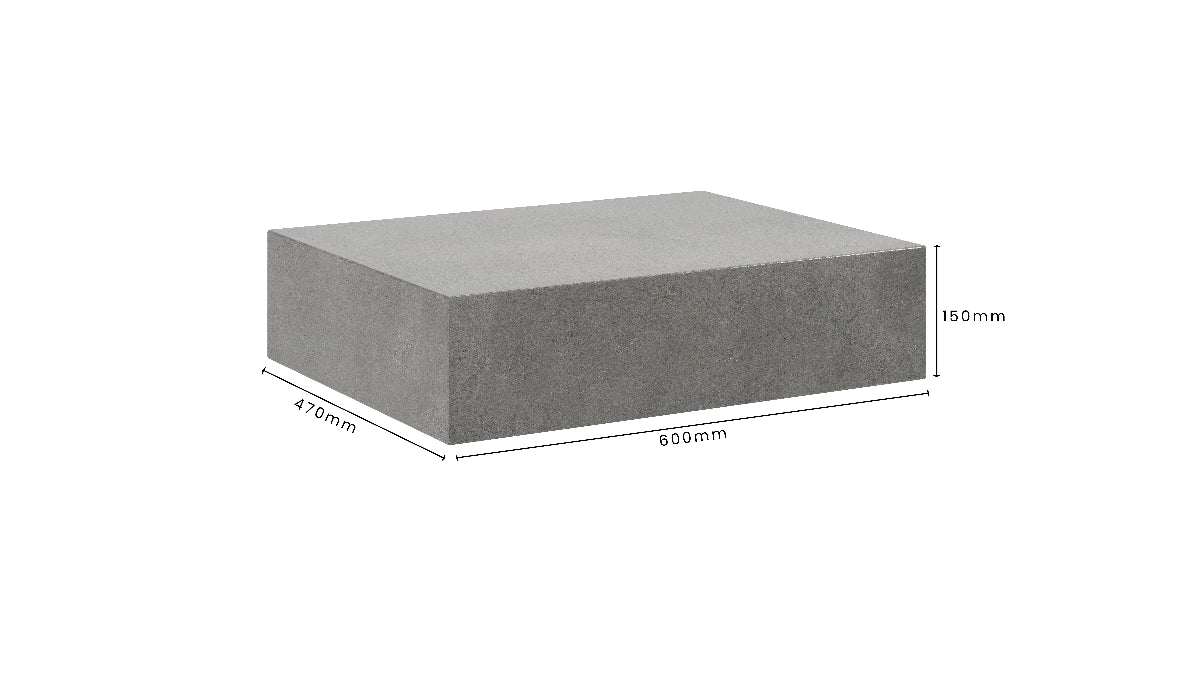 Concrete Bathroom Vanity Top 600mm x 470mm x 150mm | Mitchell Bink Concrete Design