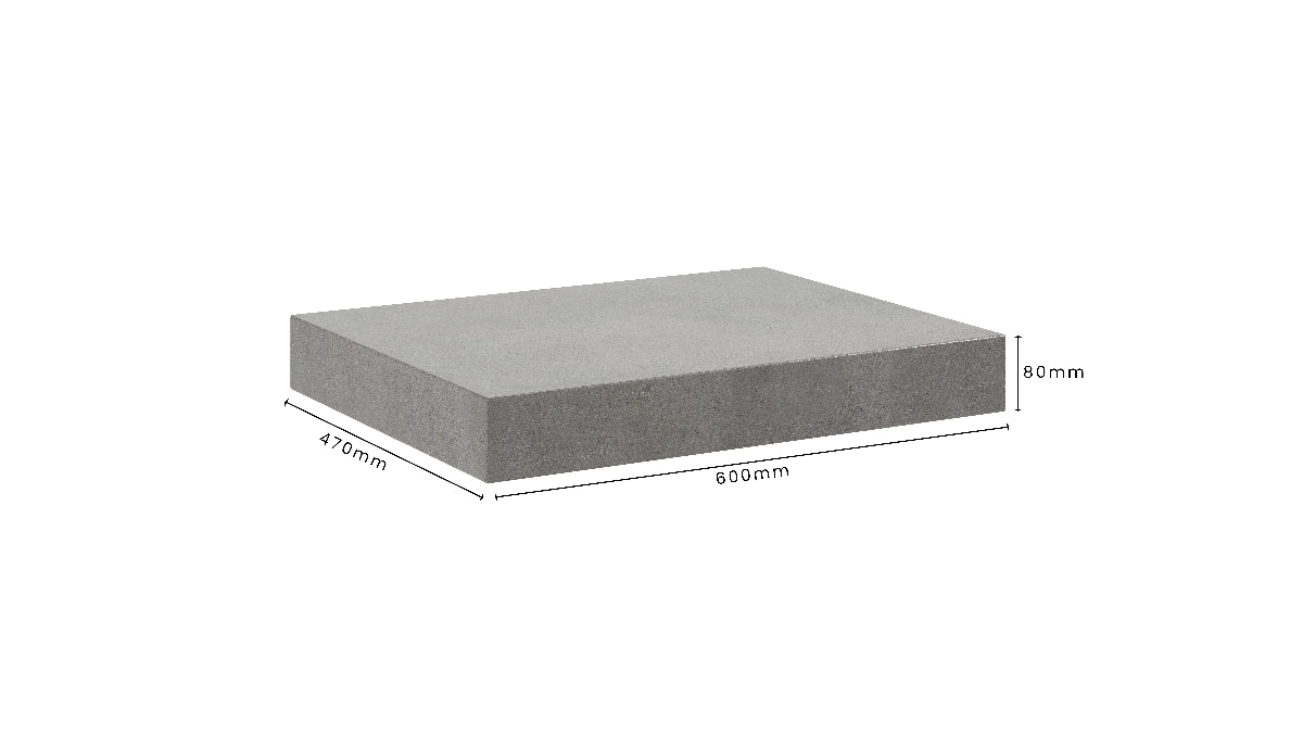 Concrete Bathroom Vanity Top 600mm x 470mm x 80mm | Mitchell Bink Concrete Design