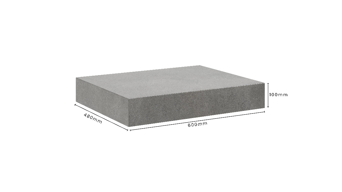 Concrete Bathroom Vanity Top 600mm x 480mm x 100mm | Mitchell Bink Concrete Design