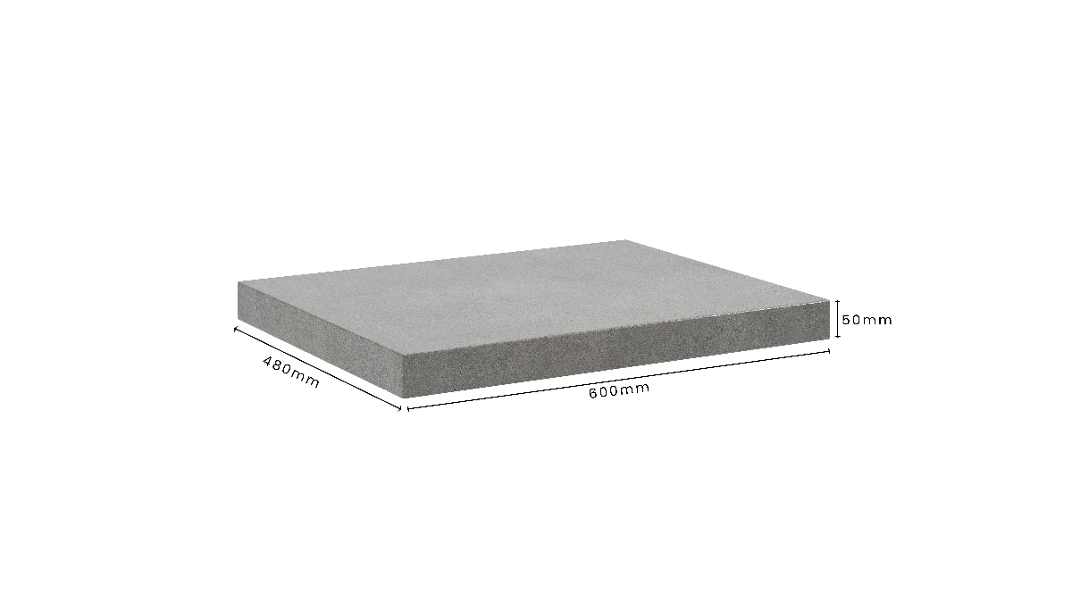 Concrete Bathroom Vanity Top 600mm x 480mm x 50mm | Mitchell Bink Concrete Design