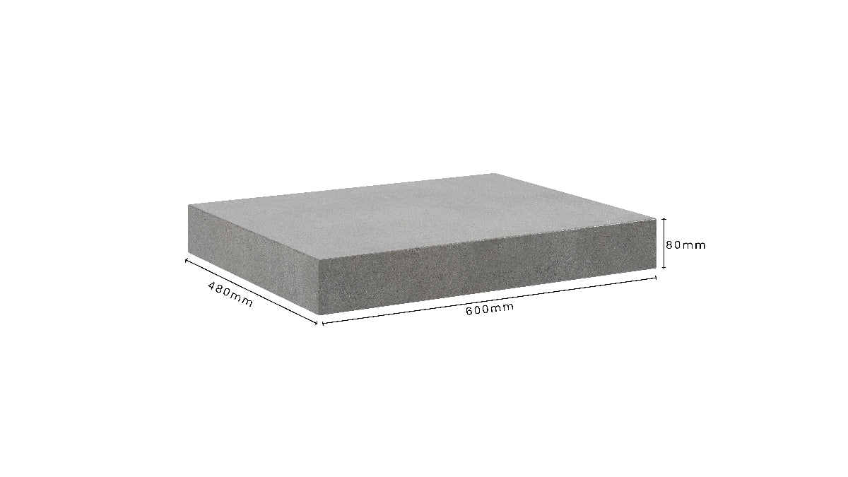 Concrete Bathroom Vanity Top 600mm x 480mm x 80mm | Mitchell Bink Concrete Design