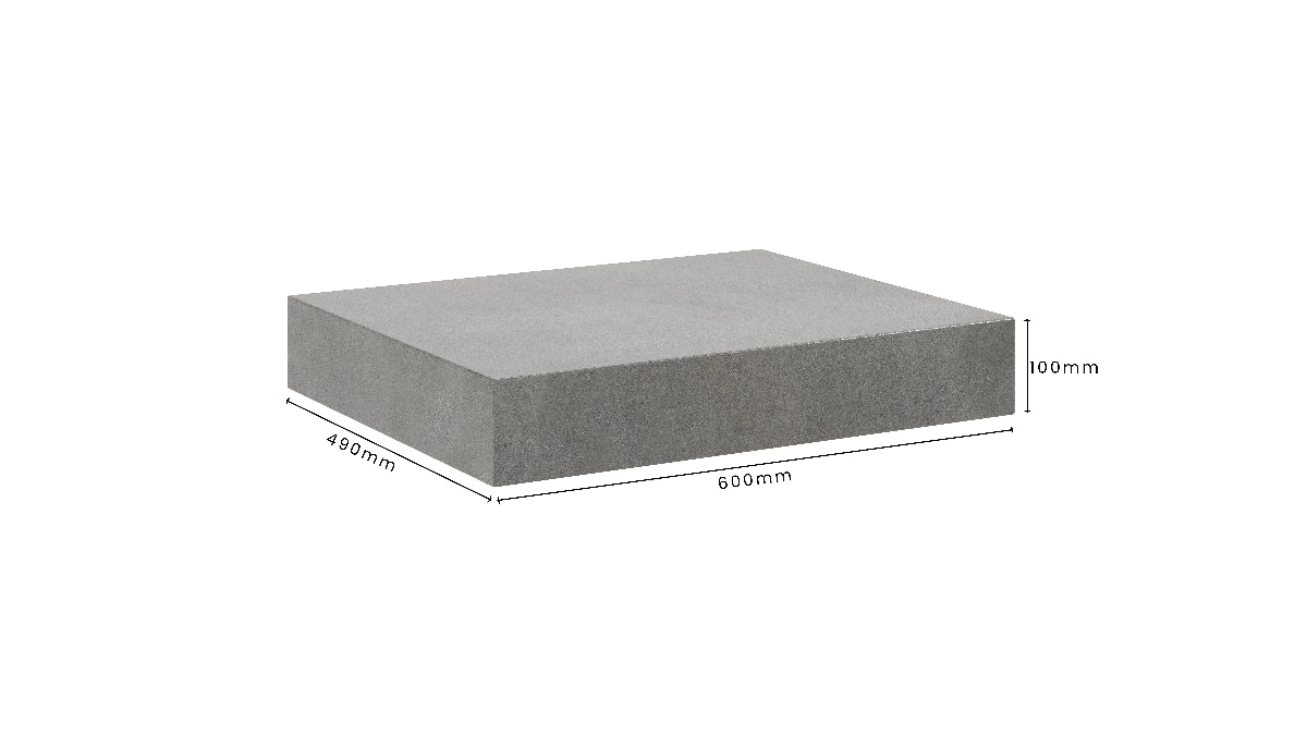 Concrete Bathroom Vanity Top 600mm x 490mm x 100mm | Mitchell Bink Concrete Design