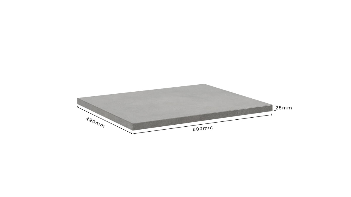 Concrete Bathroom Vanity Top 600mm x 490mm x 25mm | Mitchell Bink Concrete Design