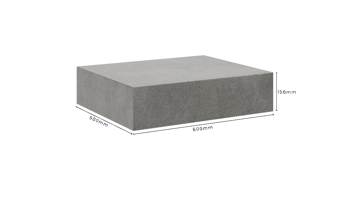 Concrete Bathroom Vanity Top 600mm x 500mm x 150mm | Mitchell Bink Concrete Design
