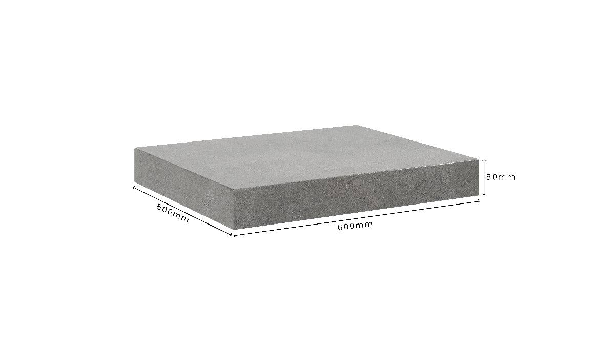 Concrete Bathroom Vanity Top 600mm x 500mm x 80mm | Mitchell Bink Concrete Design
