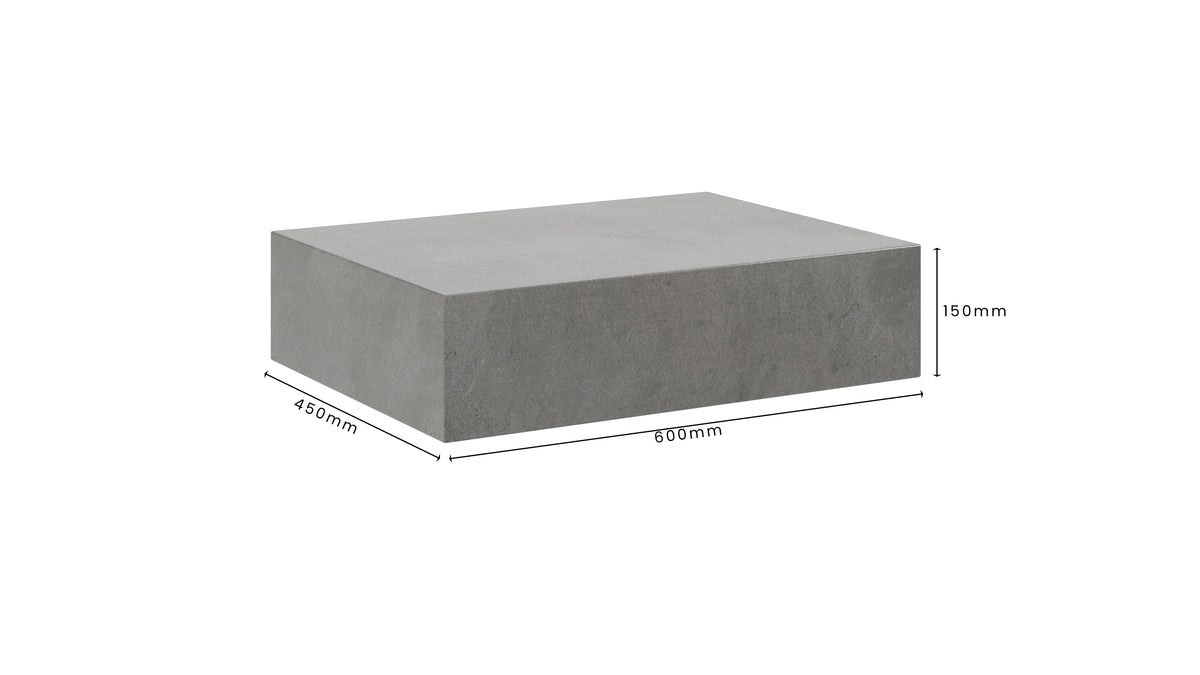 Concrete Bathroom Vanity Top 600mm x 450mm x 150mm | Mitchell Bink Concrete Design