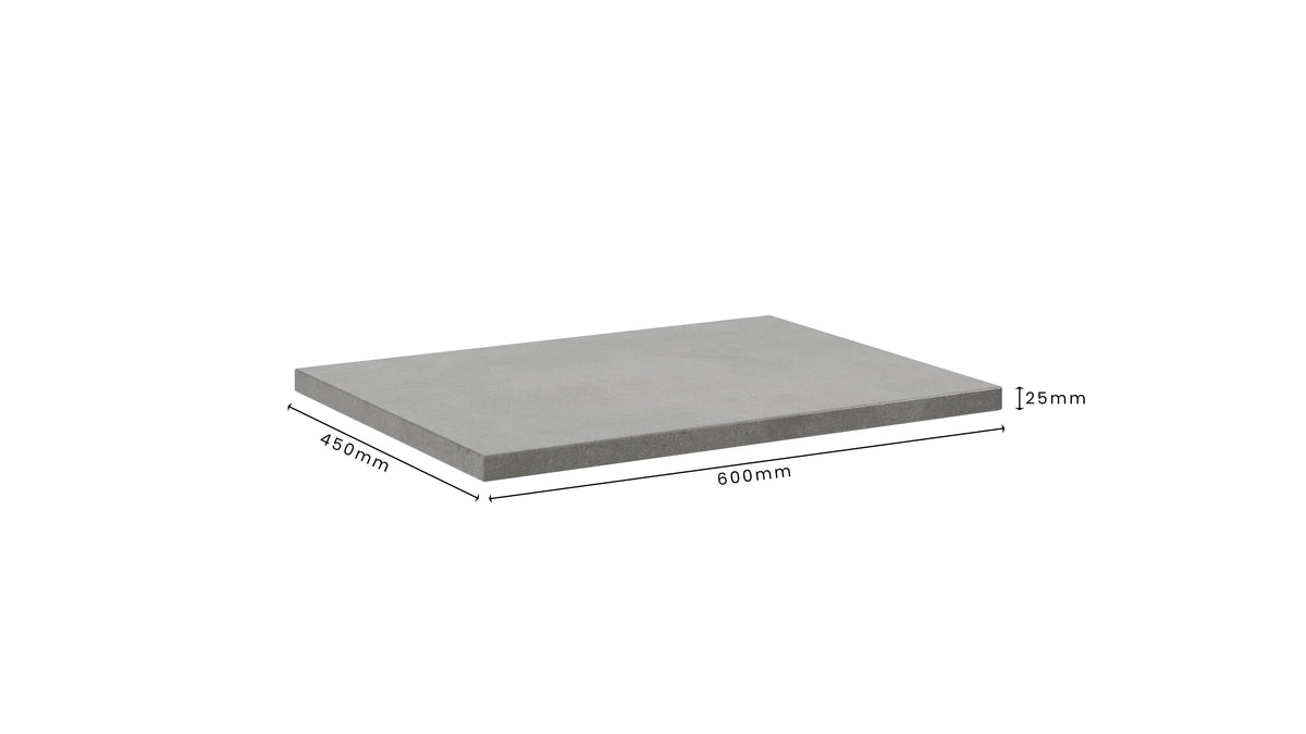 Concrete Bathroom Vanity Top 600mm x 450mm x 25mm | Mitchell Bink Concrete Design