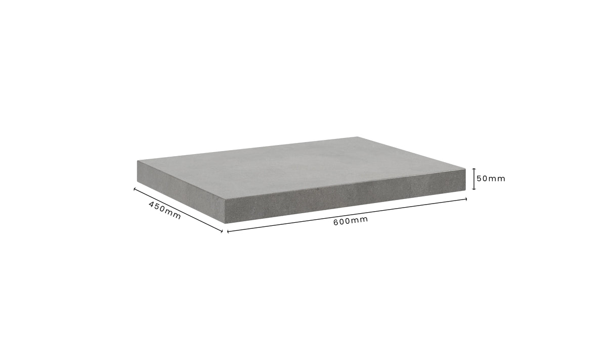 Concrete Bathroom Vanity Top 600mm x 450mm x 50mm | Mitchell Bink Concrete Design