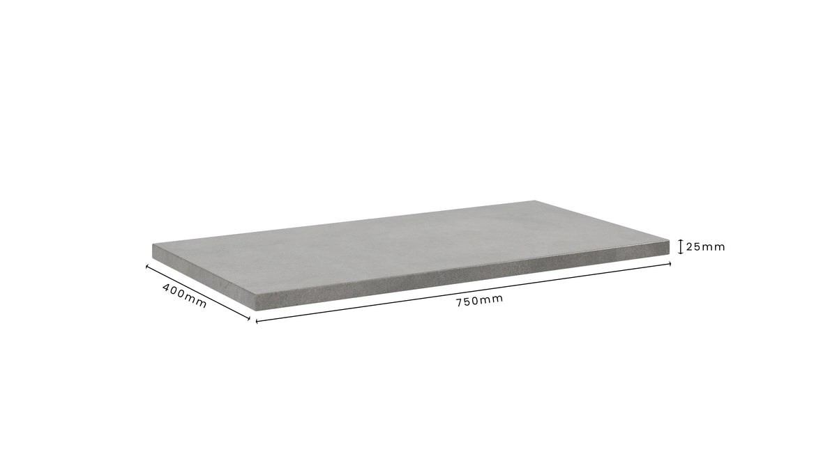 Concrete Bathroom Vanity Top 750mm x 400mm x 25mm | Mitchell Bink Concrete Design