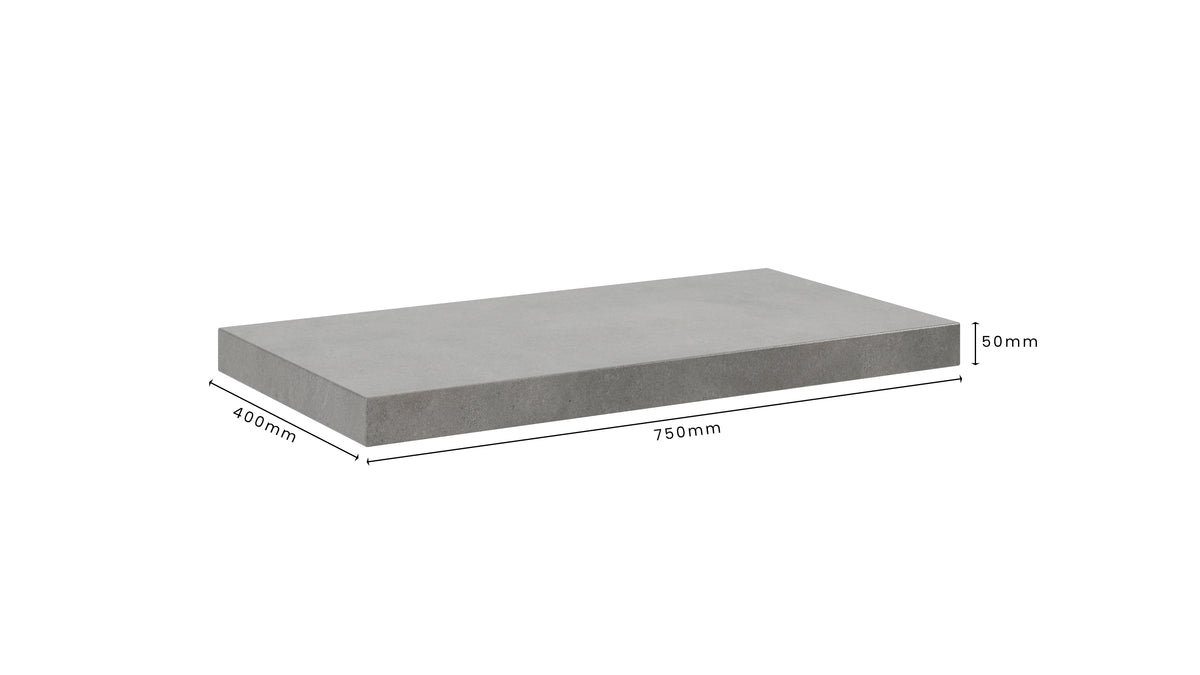 Concrete Bathroom Vanity Top 750mm x 400mm x 50mm | Mitchell Bink Concrete Design