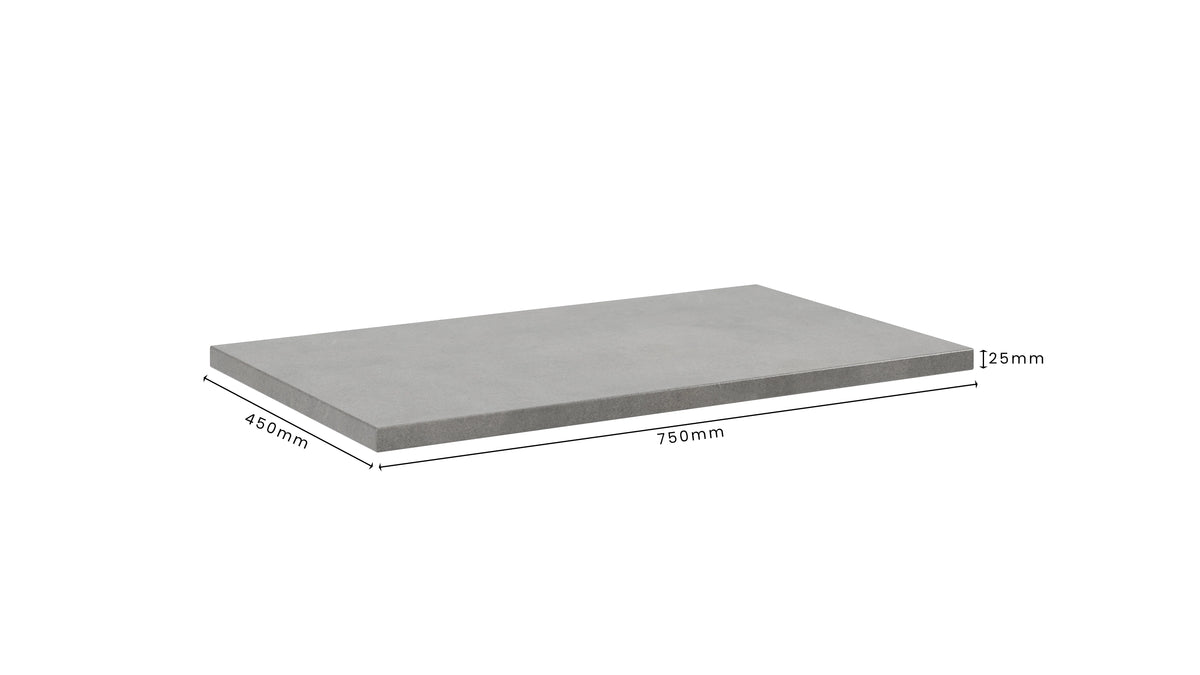 Concrete Bathroom Vanity Top 750mm x 450mm x 25mm | Mitchell Bink Concrete Design