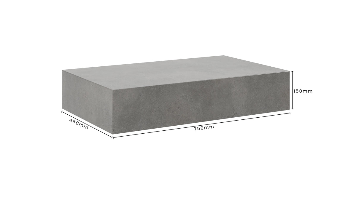 Concrete Bathroom Vanity Top 750mm x 460mm x 150mm | Mitchell Bink Concrete Design