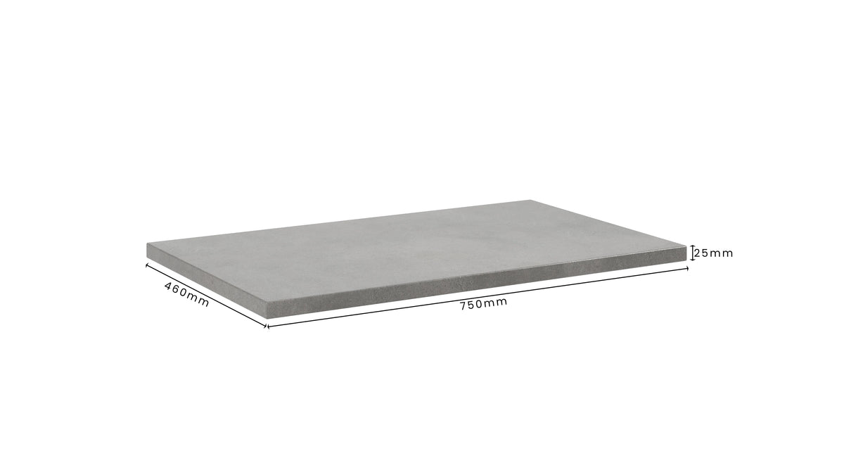 Concrete Bathroom Vanity Top 750mm x 460mm x 25mm | Mitchell Bink Concrete Design