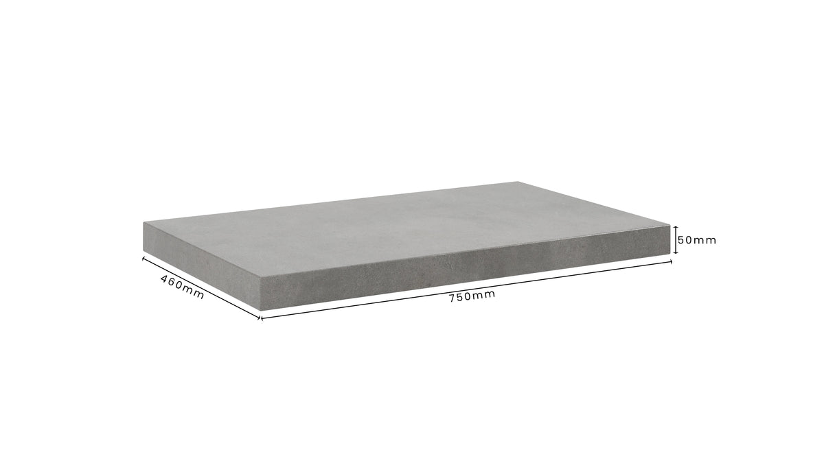 Concrete Bathroom Vanity Top 750mm x 460mm x 50mm | Mitchell Bink Concrete Design