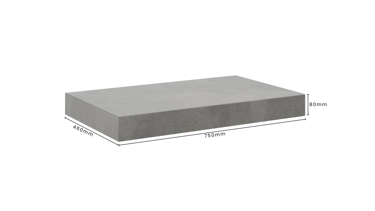Concrete Bathroom Vanity Top 750mm x 460mm x 80mm | Mitchell Bink Concrete Design
