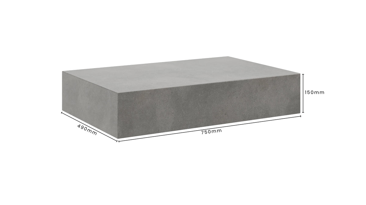 Concrete Bathroom Vanity Top 750mm x 490mm x 150mm | Mitchell Bink Concrete Design