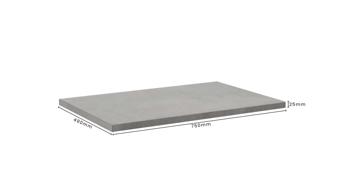 Concrete Bathroom Vanity Top 750mm x 490mm x 25mm | Mitchell Bink Concrete Design