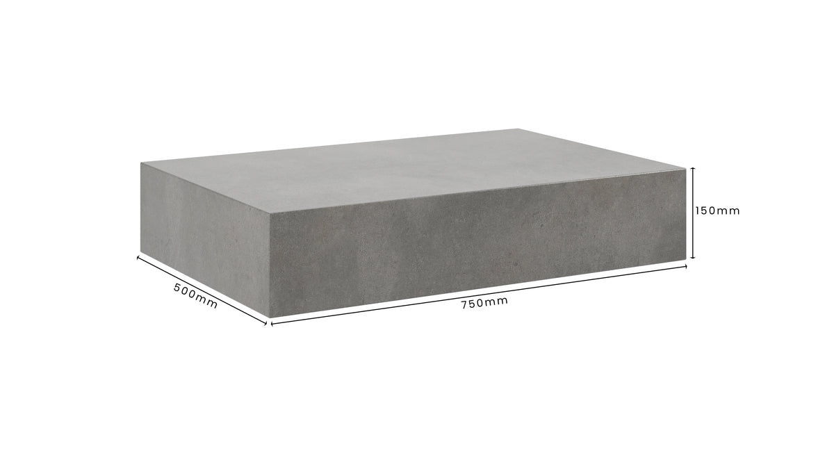 Concrete Bathroom Vanity Top 750mm x 500mm x 150mm | Mitchell Bink Concrete Design