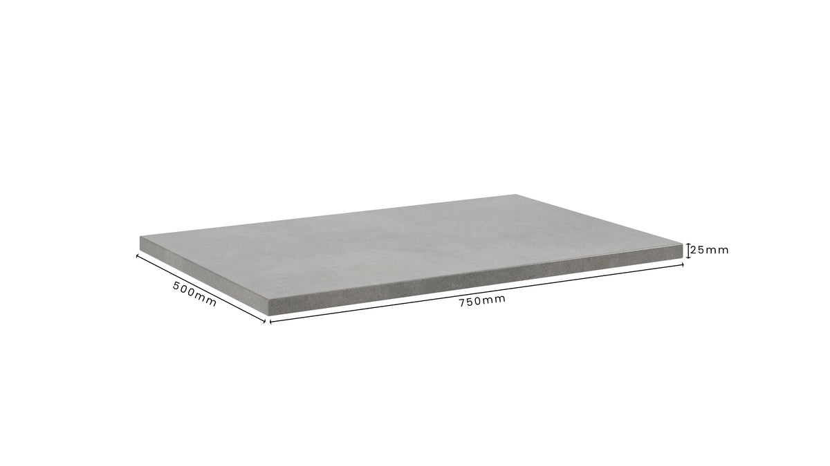 Concrete Bathroom Vanity Top 750mm x 500mm x 25mm | Mitchell Bink Concrete Design
