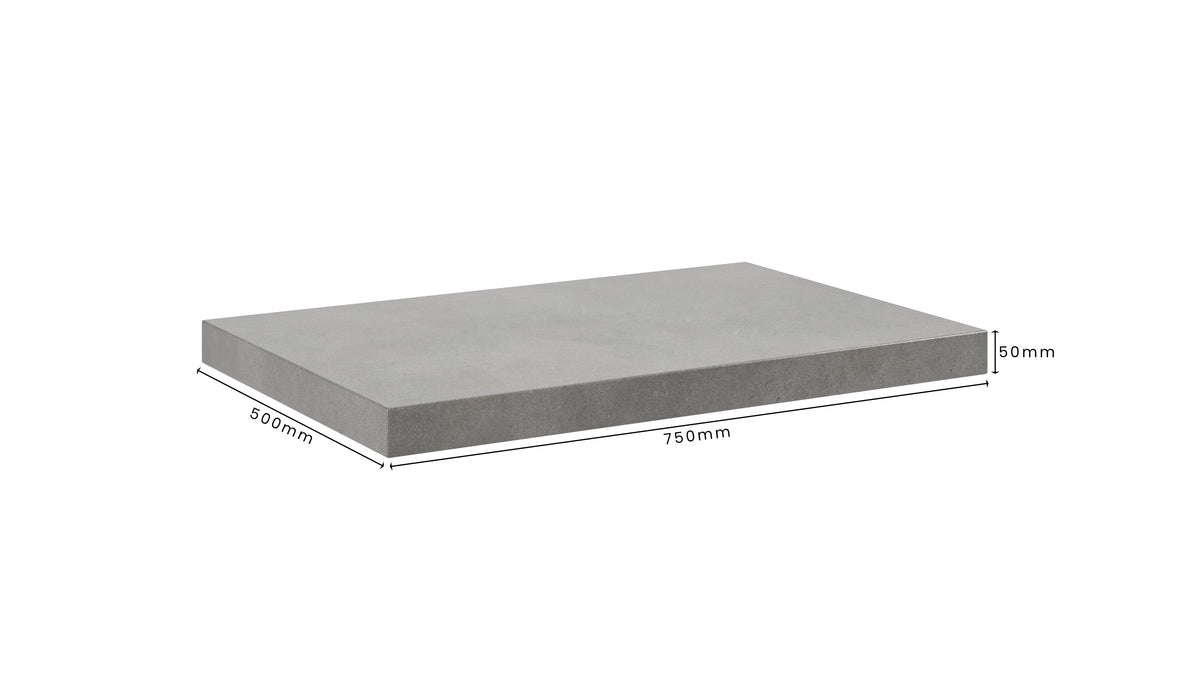 Concrete Bathroom Vanity Top 750mm x 500mm x 50mm | Mitchell Bink Concrete Design