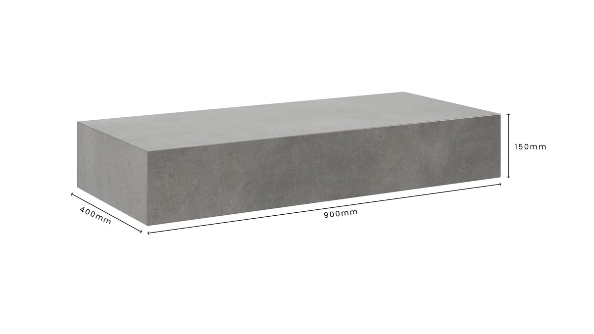 Concrete Bathroom Vanity Top 900mm x 400mm x 150mm | Mitchell Bink Concrete Design