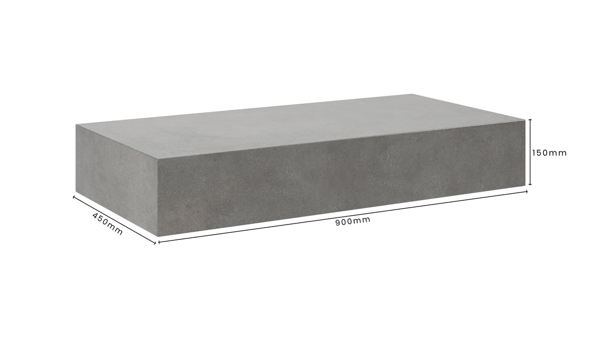 Concrete Bathroom Vanity Top 900mm x 450mm x 150mm | Mitchell Bink Concrete Design