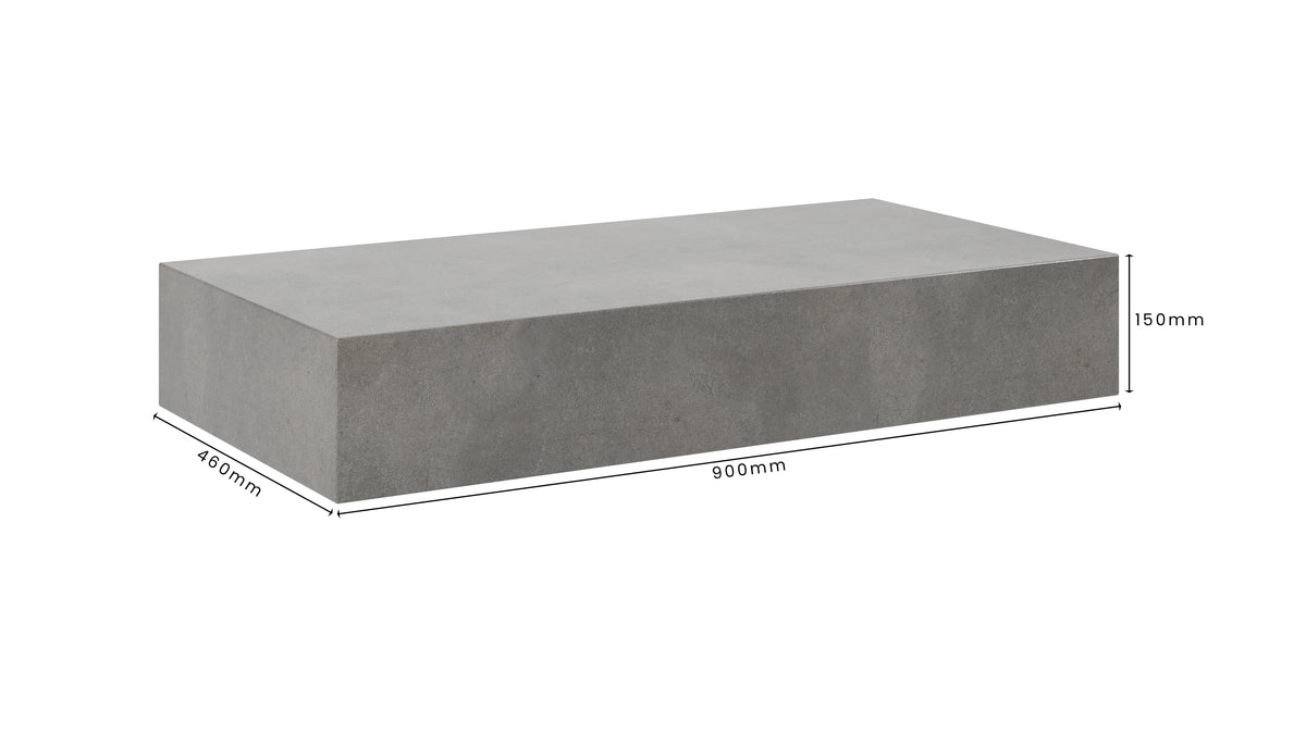 Concrete Bathroom Vanity Top 900mm x 460mm x 150mm | Mitchell Bink Concrete Design