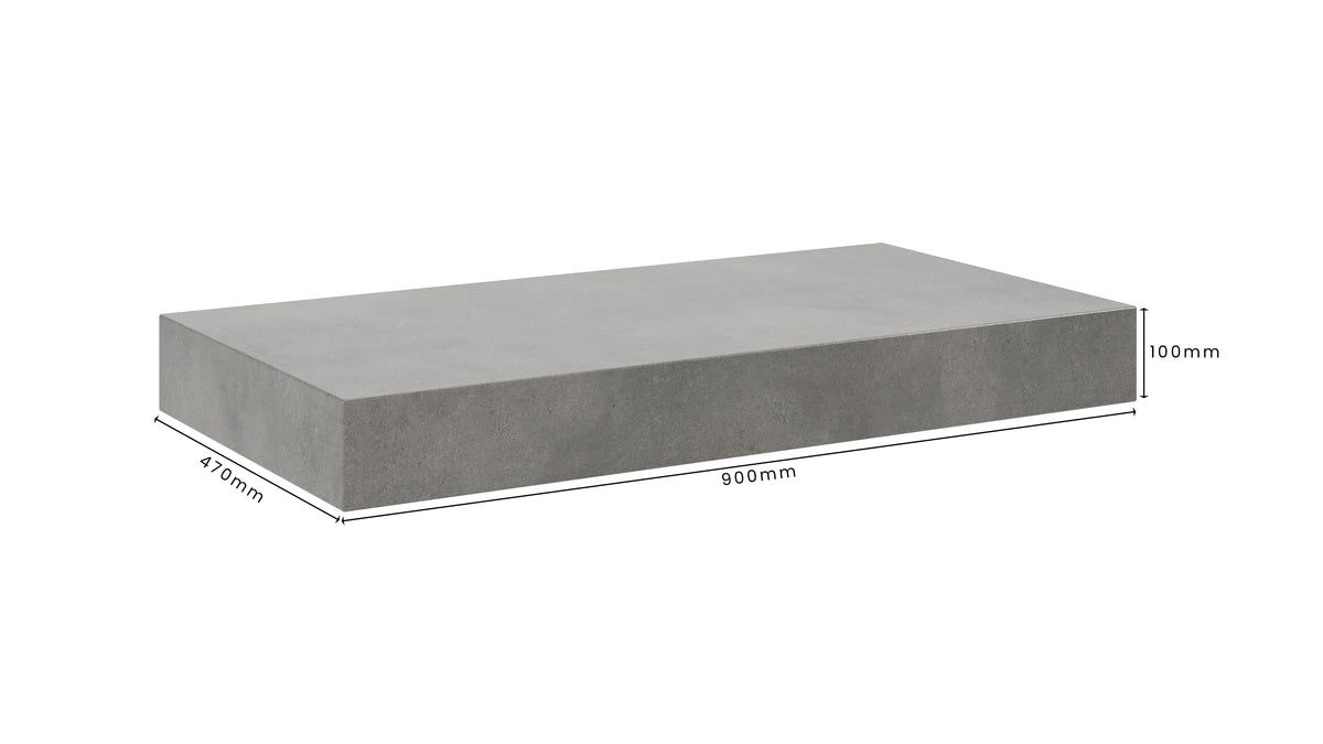 Concrete Bathroom Vanity Top 900mm x 470mm x 100mm | Mitchell Bink Concrete Design